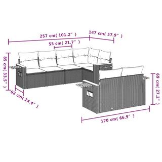 VidaXL Garten sofagarnitur poly-rattan  