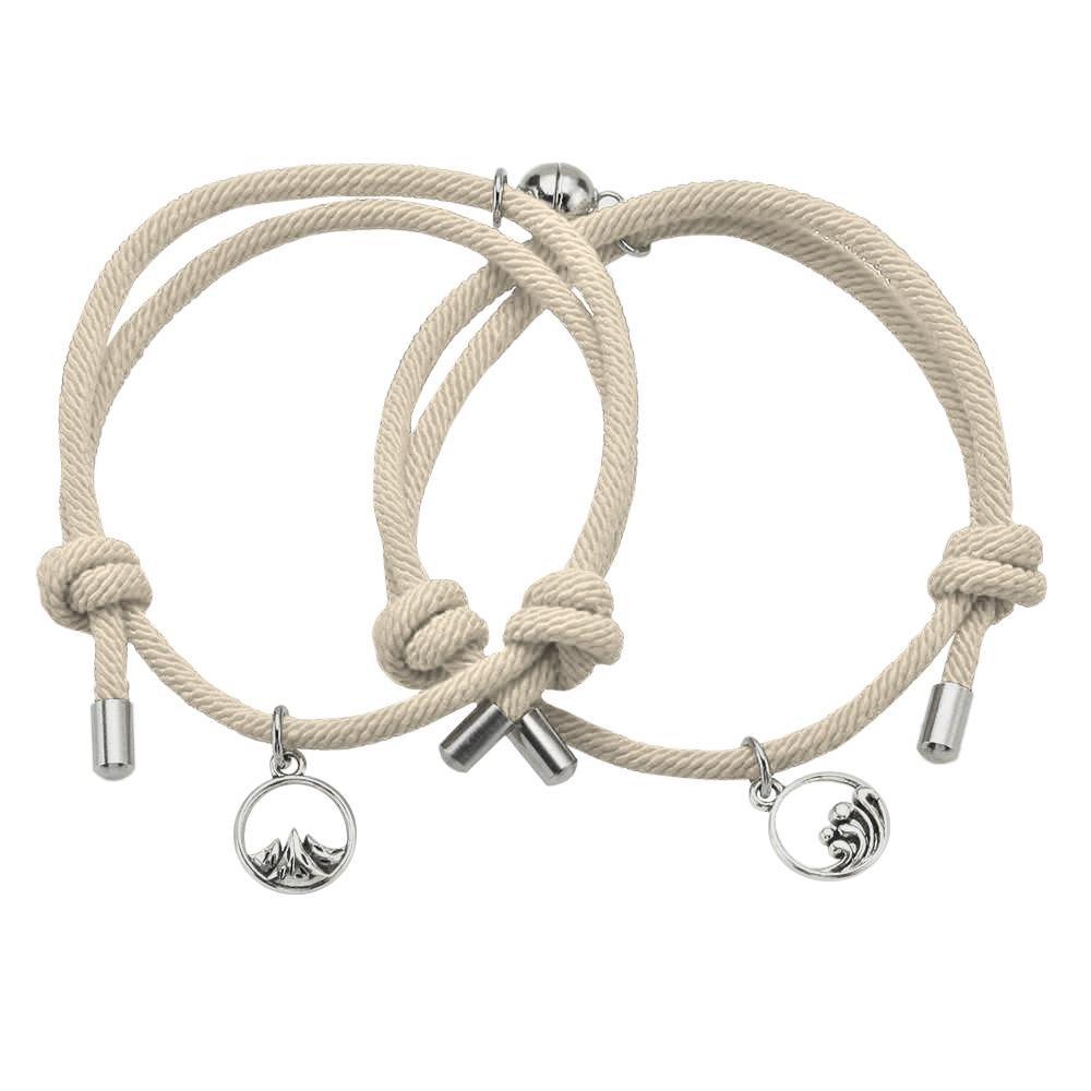 eStore  Paire Bracelet avec Aimant - Beige 