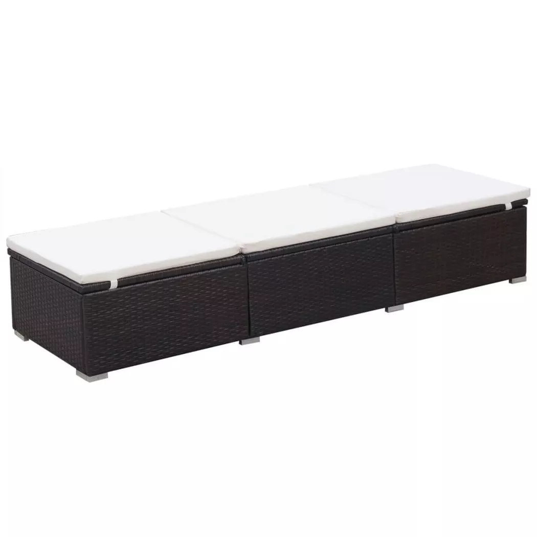 VidaXL - Sonnenliege poly-rattan, One Size, Braun