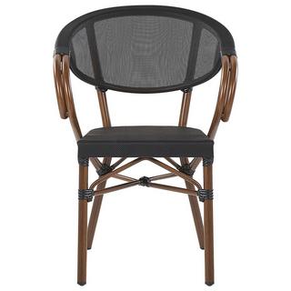 Beliani Lot de 4 chaises de jardin en Aluminium Rétro CASPRI  