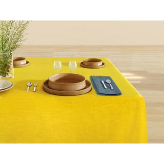 Vente-unique Tovaglia con frange 140 x 240 cm in Cotone Giallo - POLA  