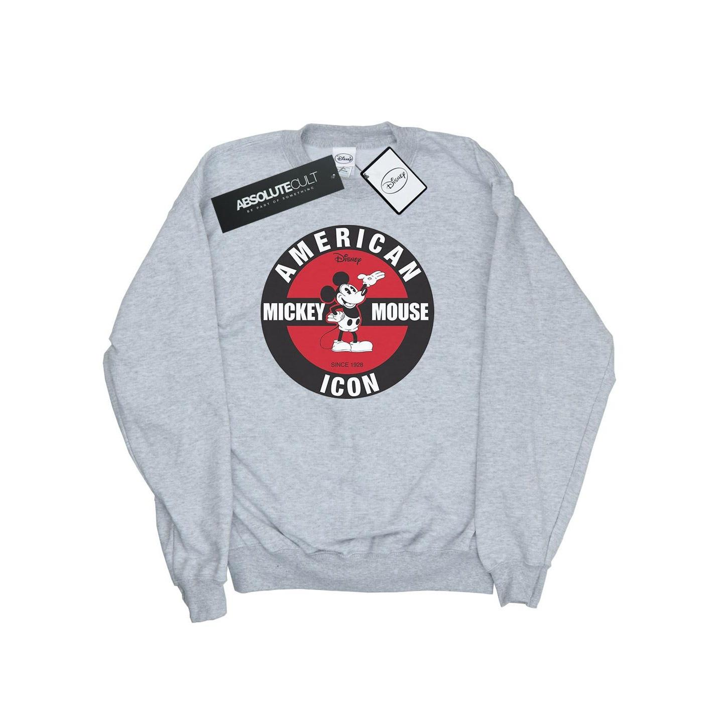 Image of Mickey Mouse American Icon Sweatshirt Unisex Grau 152-158
