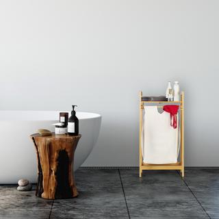 Northix Panier à linge coulissant en bambou  