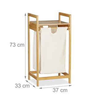 Northix Panier à linge coulissant en bambou  