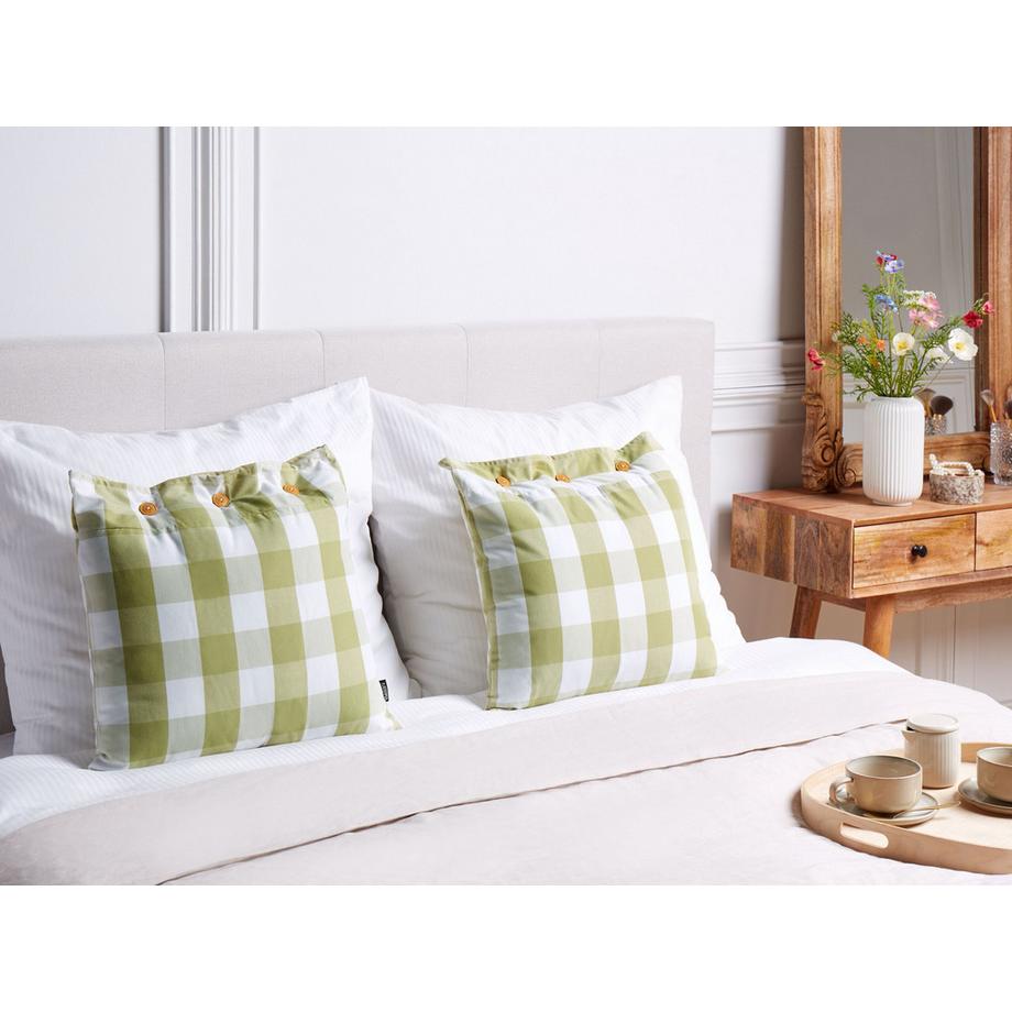 Beliani Lot de 2 coussins décoratifs en Polyester  TAMNINE  