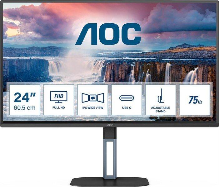 AOC  V5 24V5C Monitor PC 60,5 cm (23.8") 1920 x 1080 Pixel Full HD LED Nero 