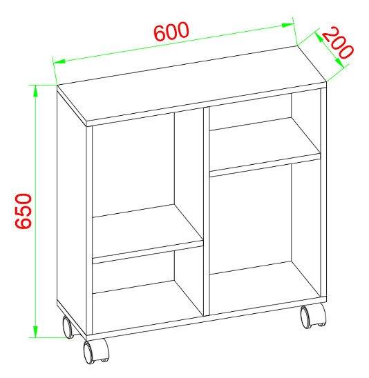 VCM Holz Nischenschrank Regal Rollen Nischenregal Beistelltisch Raumteiler Dremala  