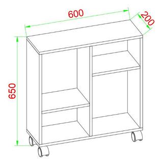 VCM Armoire de niche en bois Étagère à roulettes Étagère de niche Table d'appoint Séparation de pièce Dremala  