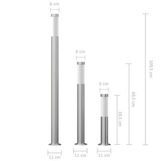 VidaXL Gartenlampe edelstahl  