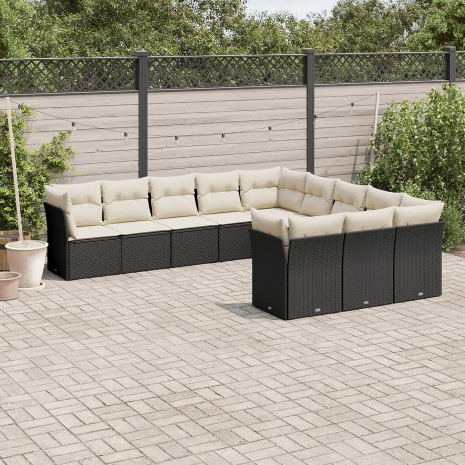 VidaXL Ensemble de canapés de jardin rotin synthétique  
