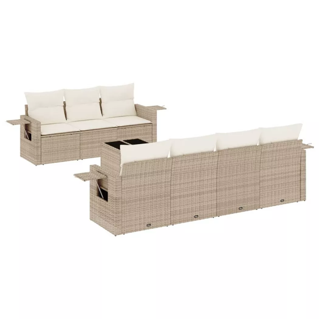VidaXL - Garten sofagarnitur poly-rattan, One Size, Beige