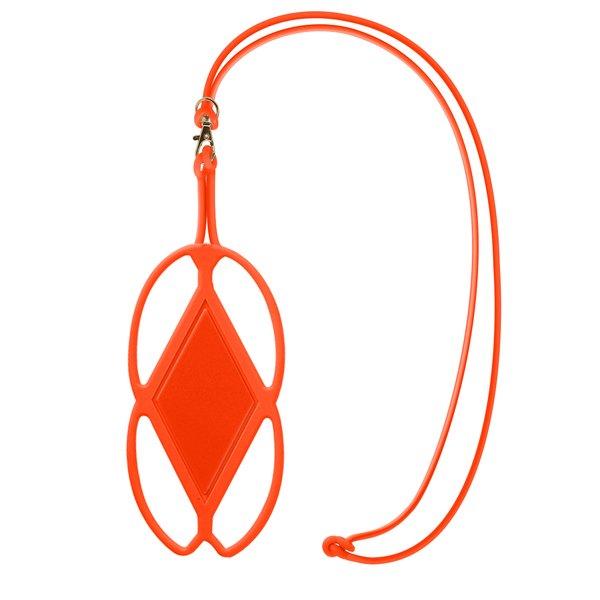 Image of Silikon Handykette mit Halterung Orange