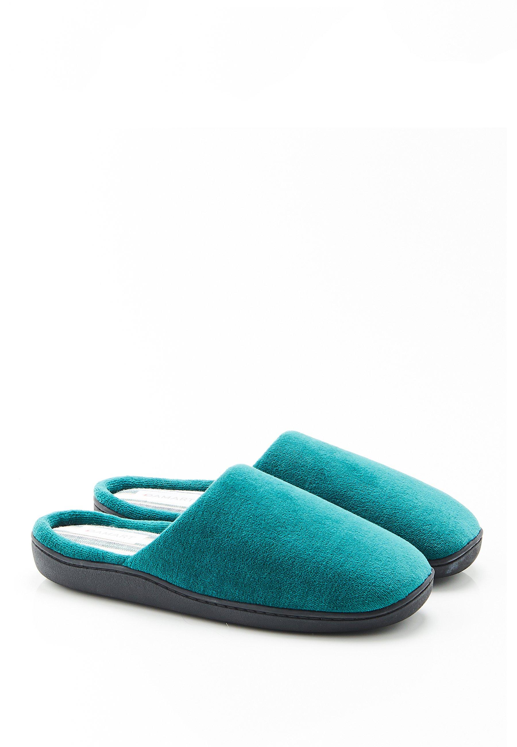Image of Samtpantoffeln. Unisex Grün 43