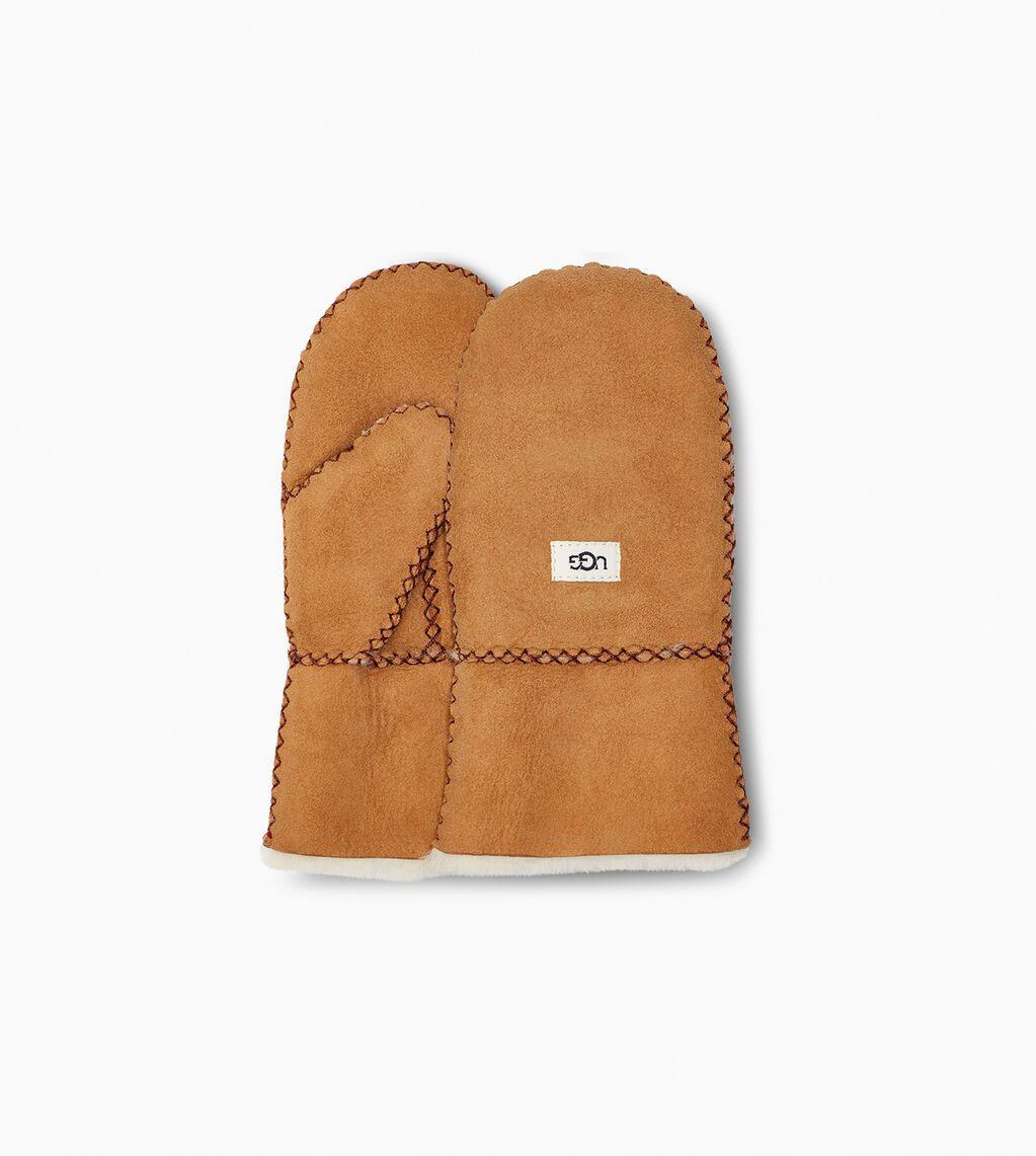 UGG  SHEEPSKIN MITTEN WITH STITCH KID'S-4-6A 