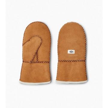 SHEEPSKIN MITTEN WITH STITCH KID'S-4-6A