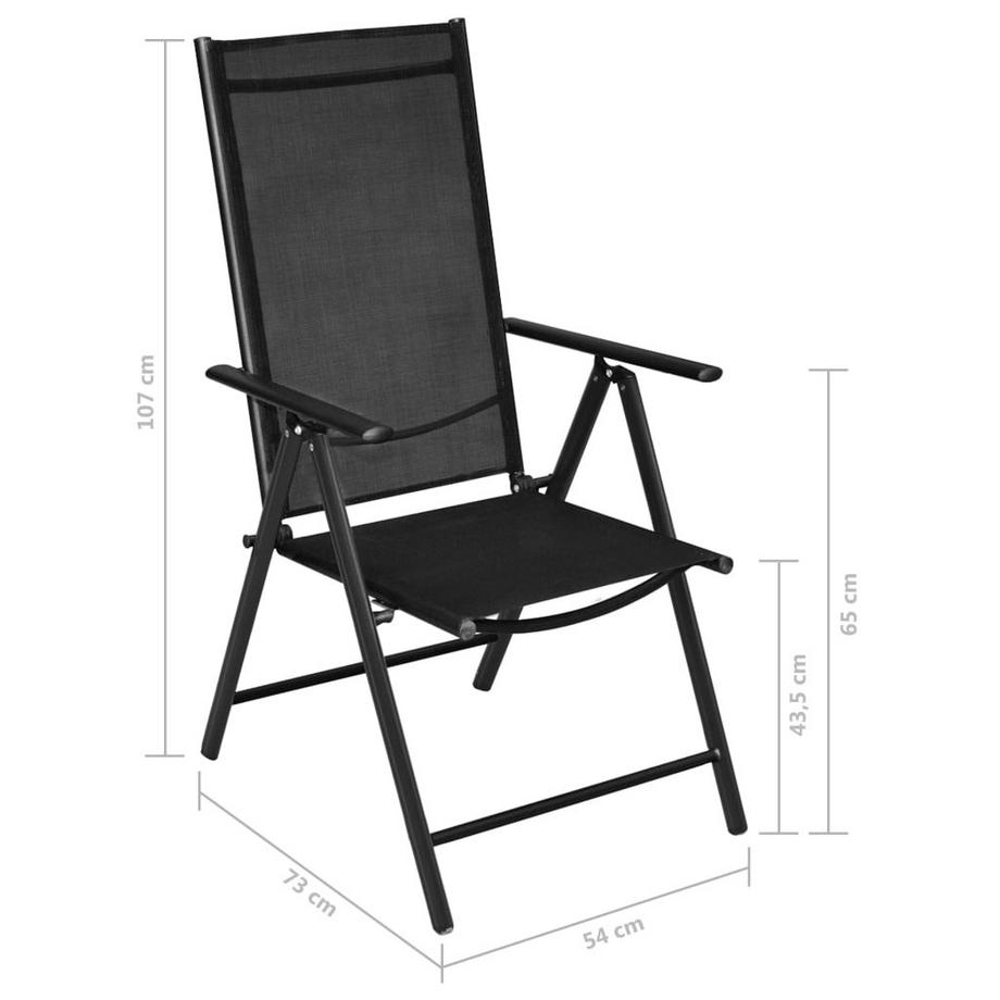 VidaXL Ensemble de bistro aluminium  
