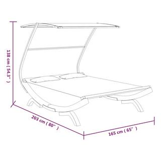 VidaXL Lit de repos d'extérieur bois  