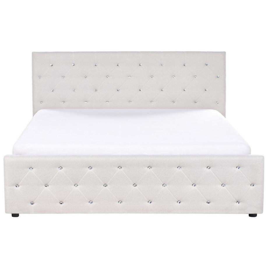 Beliani Lit ottoman en Tissu Glamour AMIENS  
