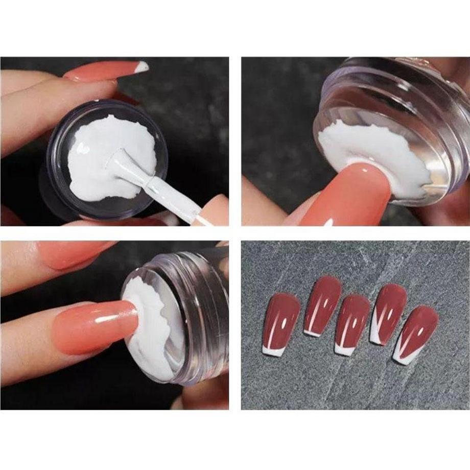 B2X  Tampon à ongles transparent pour manucure 