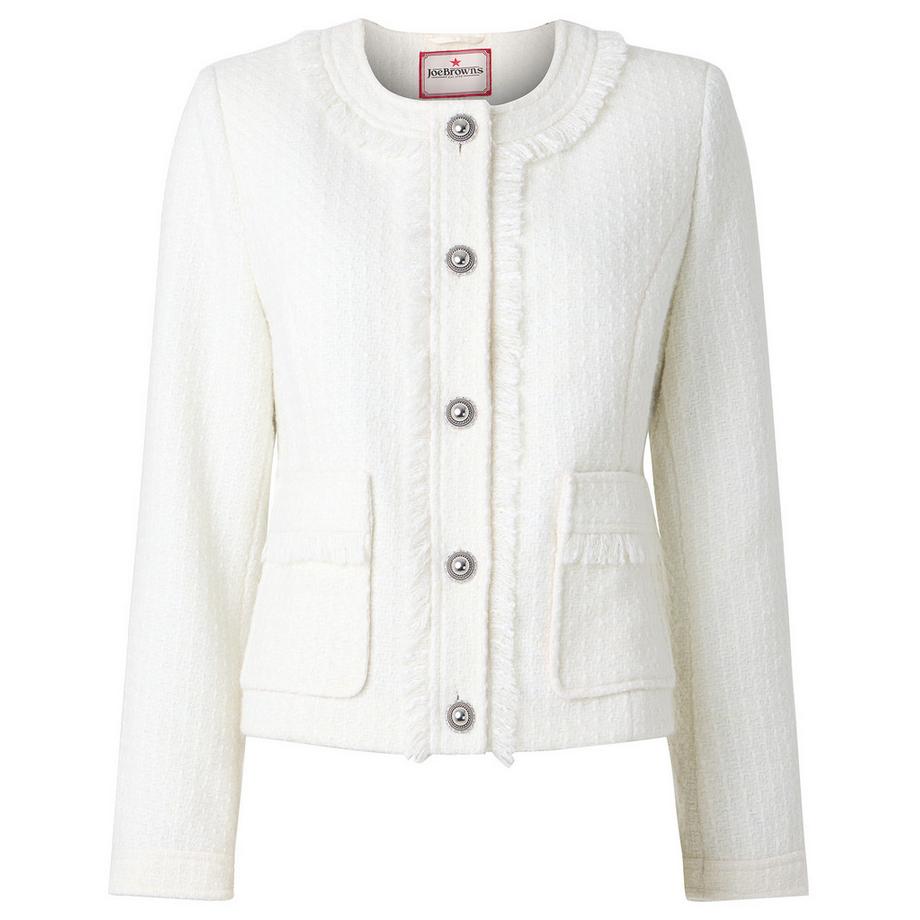 Joe Browns Veste Tweed Sans Col Effilochée  