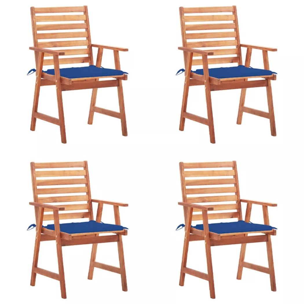VidaXL - Gartenstuhl akazienholz, One Size, Blau