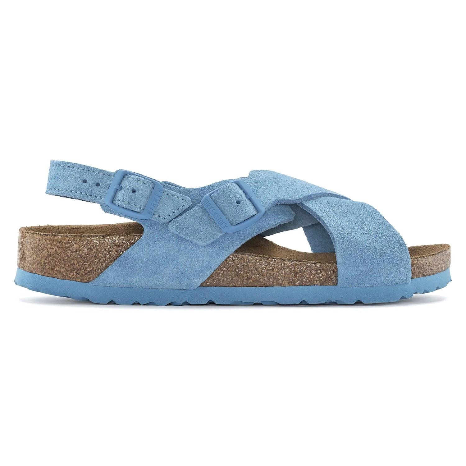 Image of Tulum - Wildleder Sandale Damen Blau 35