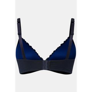 Ulla Popken  Reggiseno senza ferretto con coppe preformate, orli decorativi e coppa A-C 