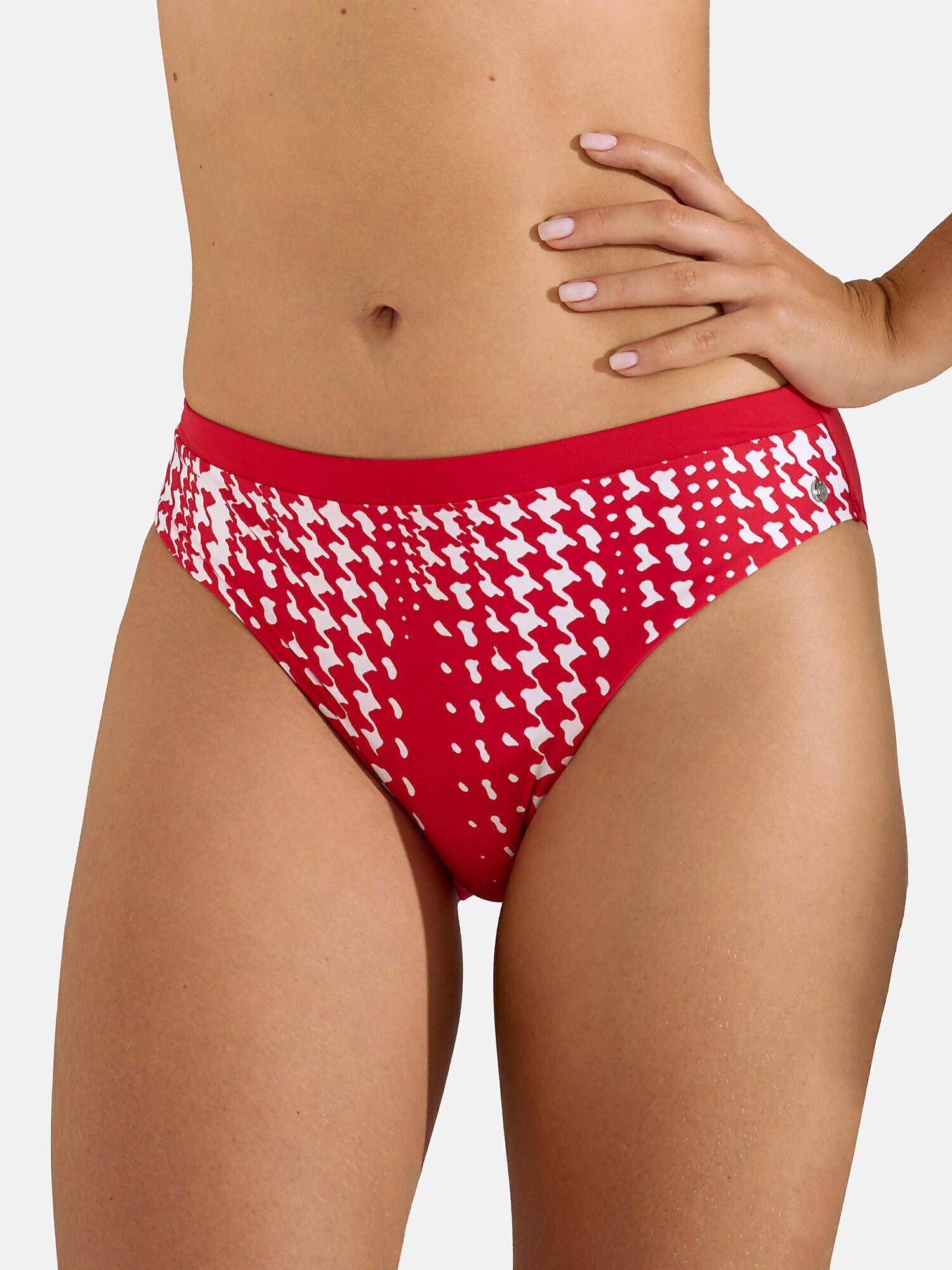 Image of Bikinistrümpfe Badehose Mit Hoher Taille Quito Unisex Rot Bunt 42