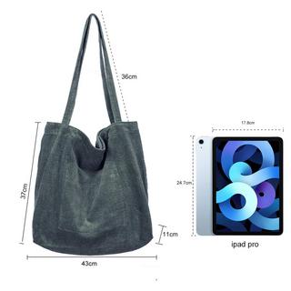 Only-bags.store  Umhängetasche Große Kapazität Cord Umhängetasche Retro Handtasche für den täglichen Gebrauch, Büro, Schulausflug und Einkaufen 