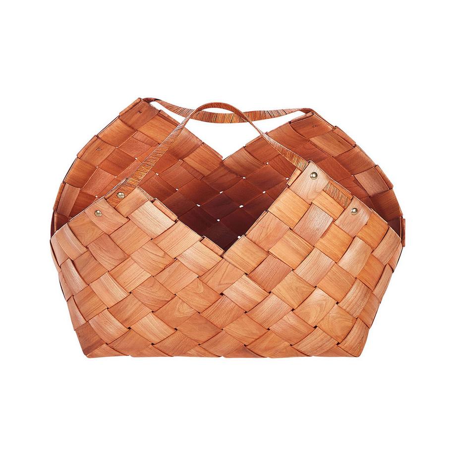 Beliani Korb aus Tannenholz Retro QARA  