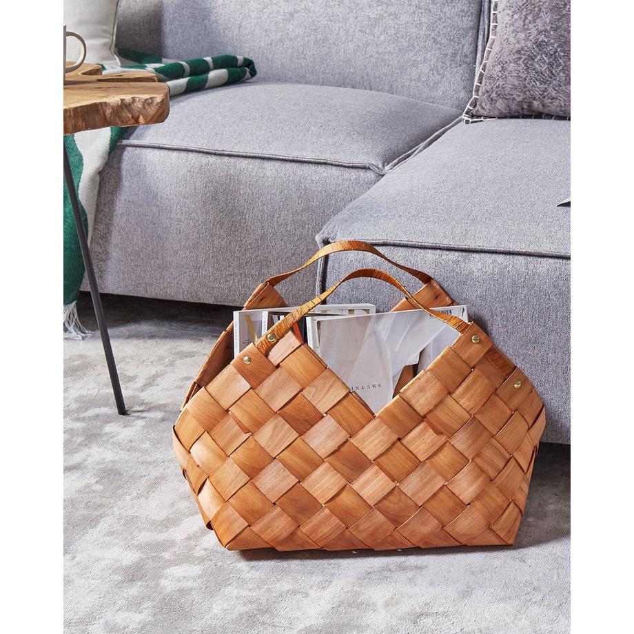 Beliani Korb aus Tannenholz Retro QARA  