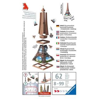 Ravensburger  3D Puzzle Ravensburger Mini Eiffelturm 54 Teile 