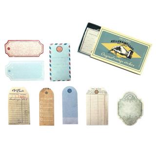eStore 60x Aufkleberetiketten in Box, Vintage - Nr. 3  