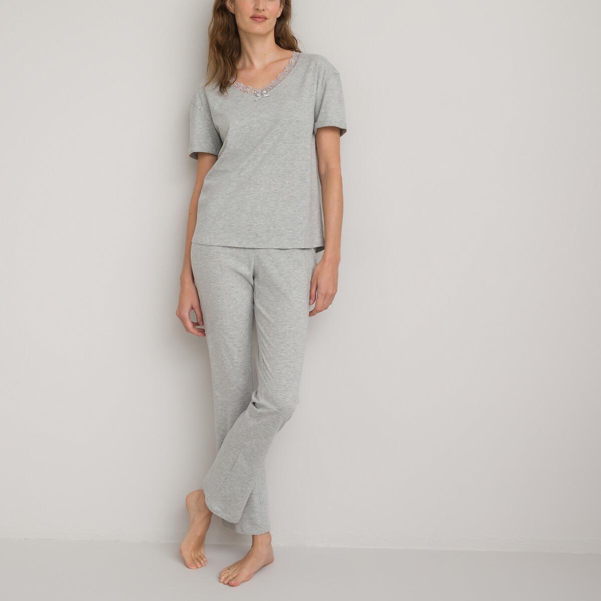 La Redoute Collections  Jersey-Pyjama mit kurzen Ärmeln 