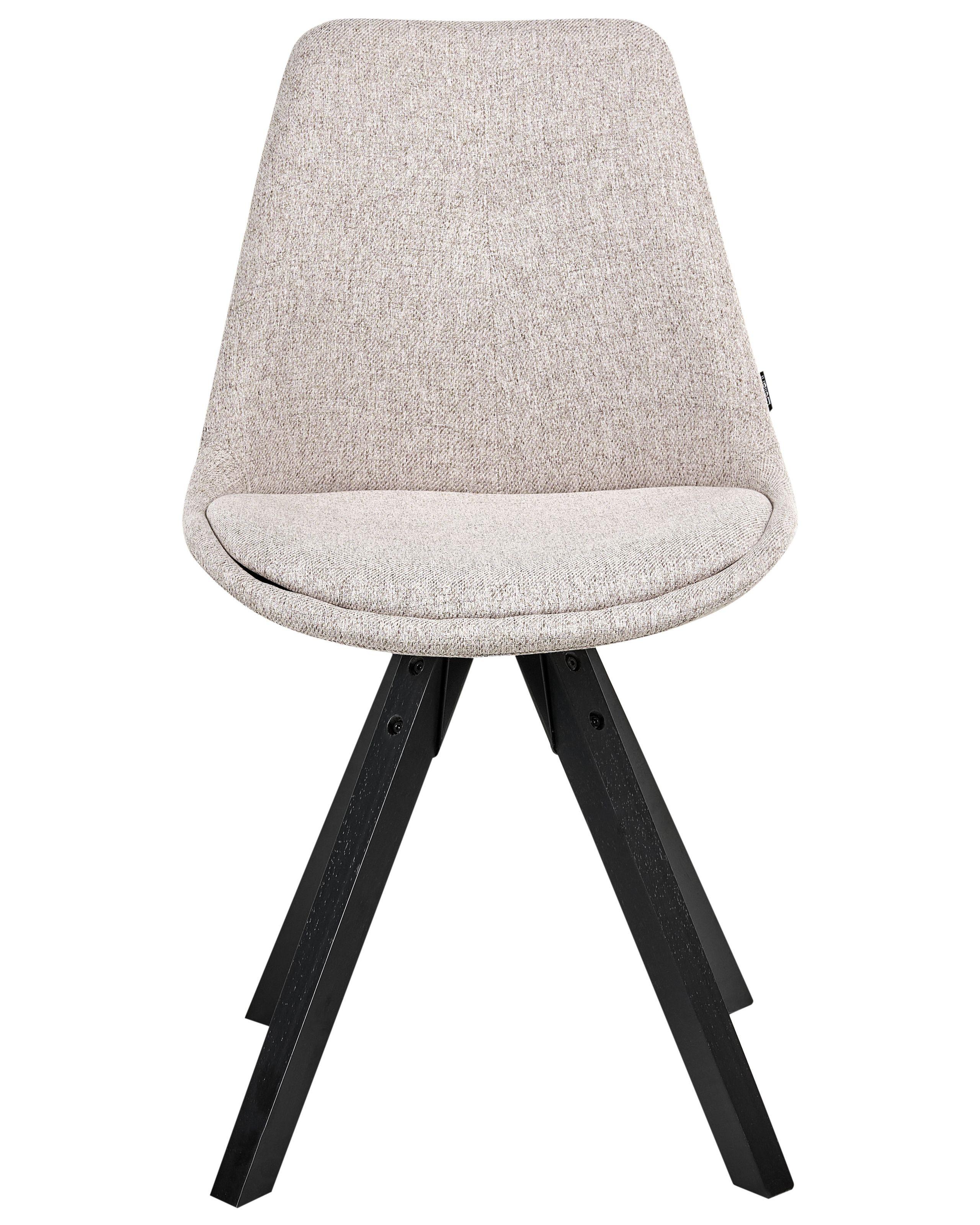 Beliani Lot de 2 chaises de salle à manger en Tissu Scandinave HEDLEY  