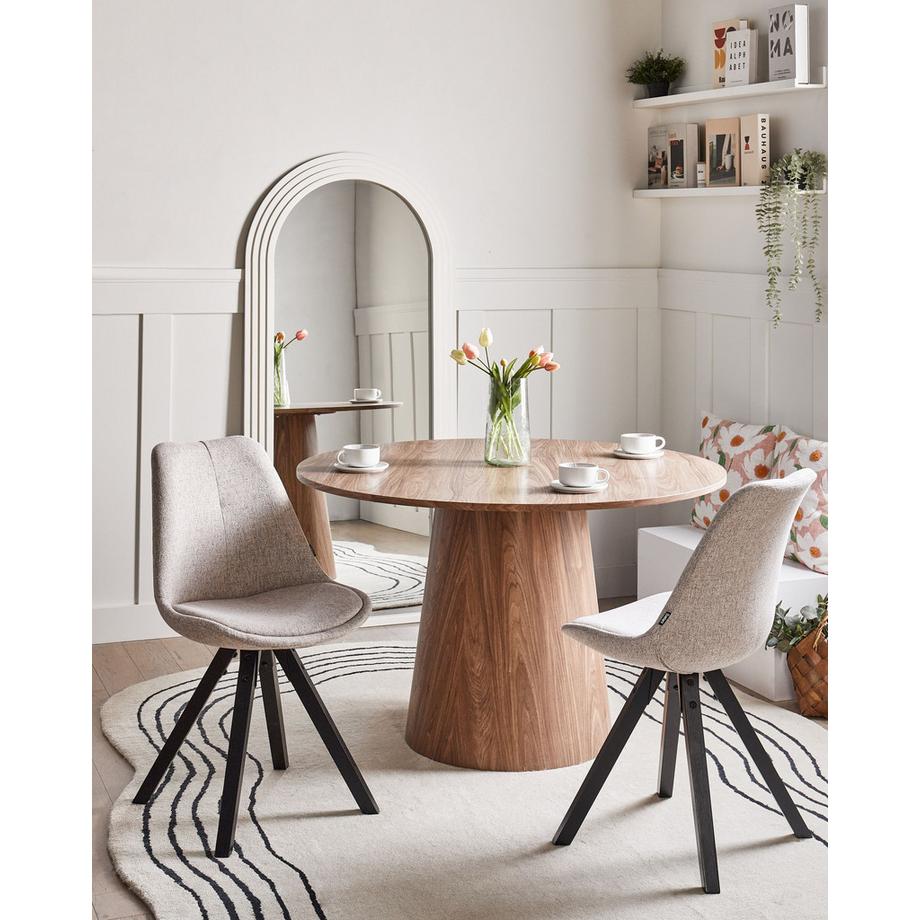 Beliani Set di 2 sedie da pranzo en Tessuto Scandinavo HEDLEY  