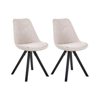 Beliani Lot de 2 chaises de salle à manger en Tissu Scandinave HEDLEY  