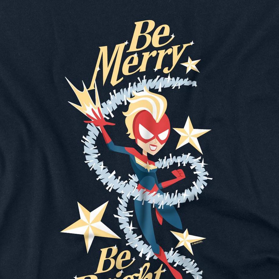 Captain Marvel Be Merry Be Bright T-Shirt Manches Longues  