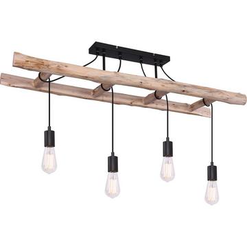 Plafonnier Irmgard bois naturel 4xE27