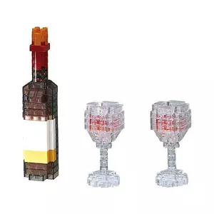 Weinflasche mit Gläser (140Teile)