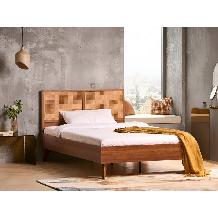 Beliani Bett mit Lattenrost aus Faserplatte  MONPAZIER  
