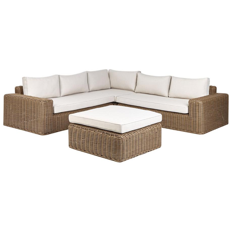 Beliani Lounge Set aus PE Rattan Klassisch PALERMO  