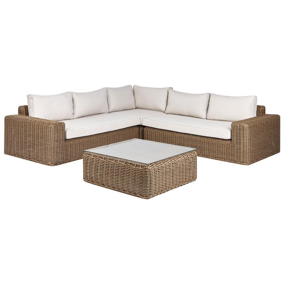 Beliani Lounge Set aus PE Rattan Klassisch PALERMO  
