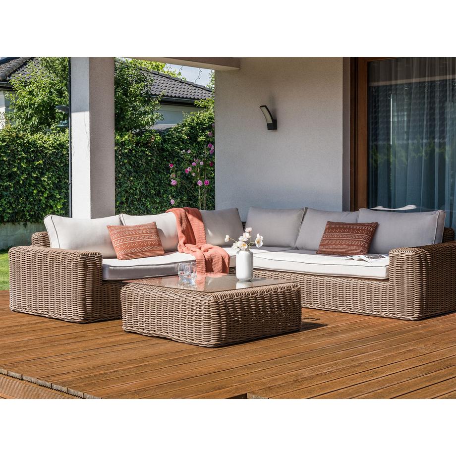 Beliani Lounge Set aus PE Rattan Klassisch PALERMO  