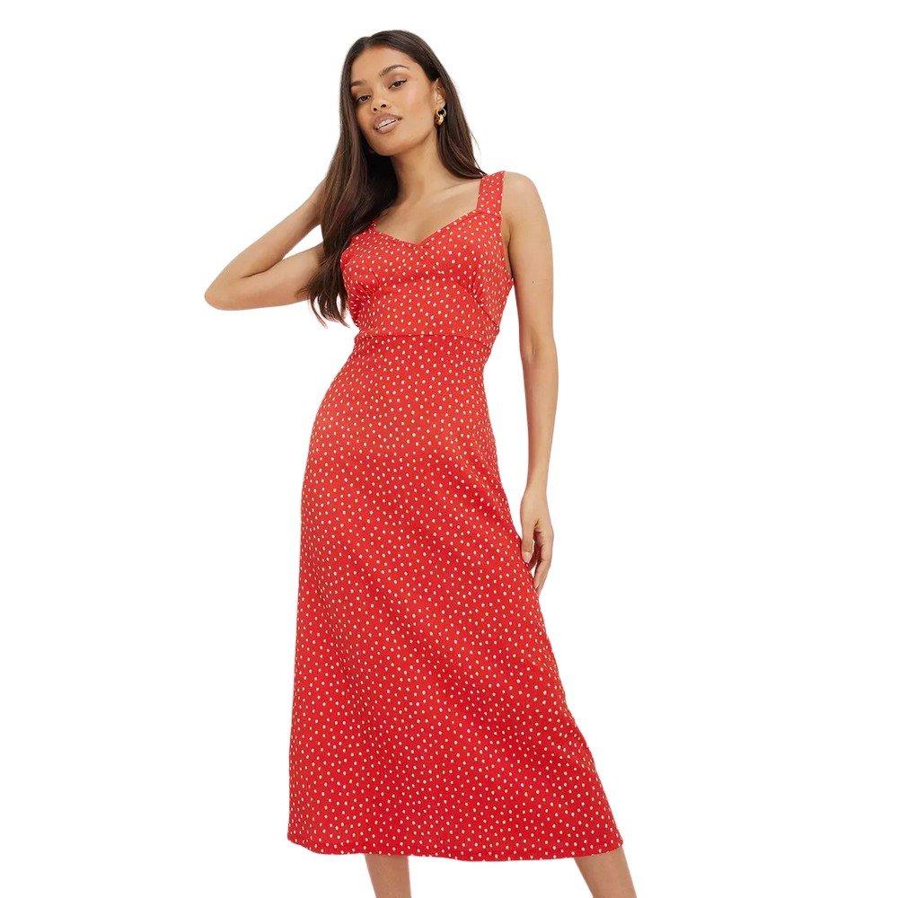 Image of Midikleid Mit Trägern Damen Rot Bunt 42