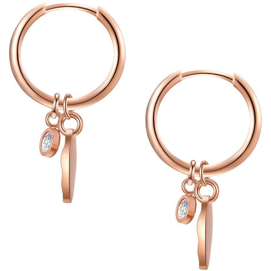 Lulu & Jane  Creolen Edelstahl roségold Zirkonia 