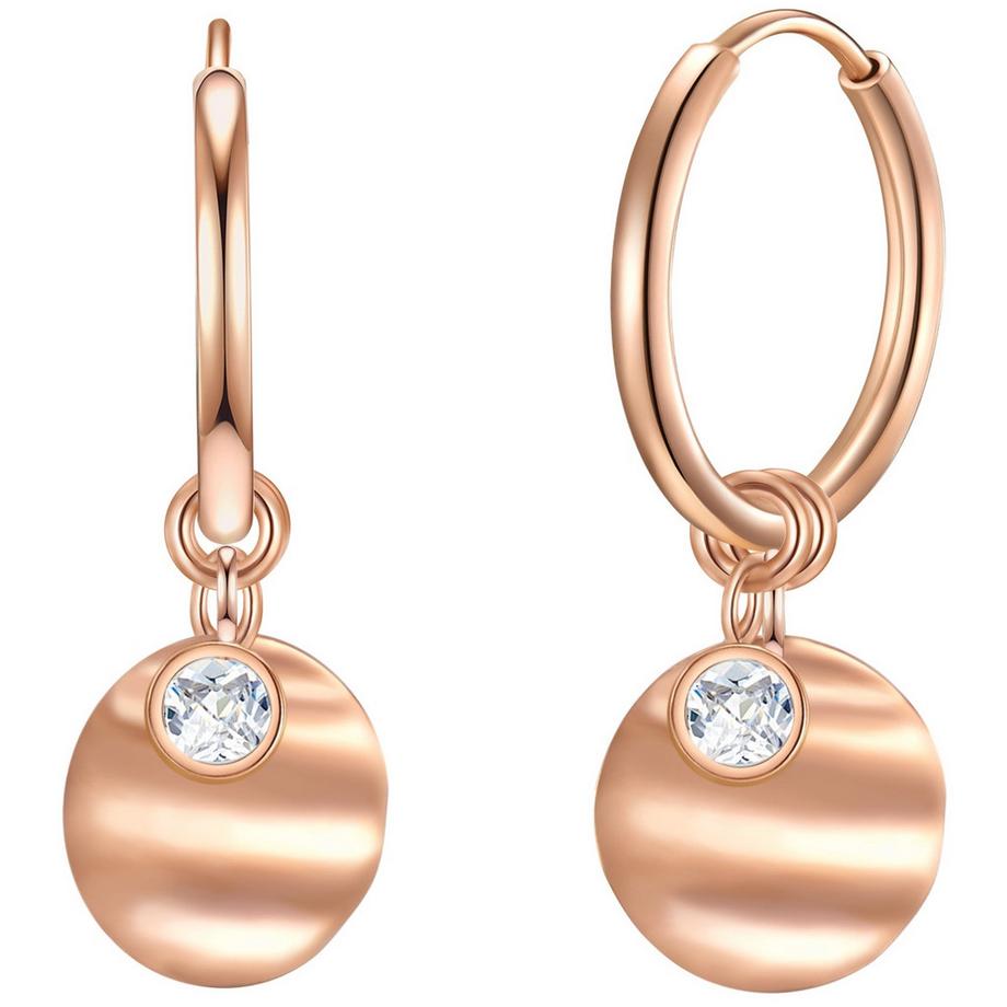 Creolen Edelstahl roségold Zirkonia