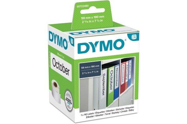 Image of Dymo DYMO Ordner-Etiketten breit S0722480 permanent 190x59mm - ONE SIZE