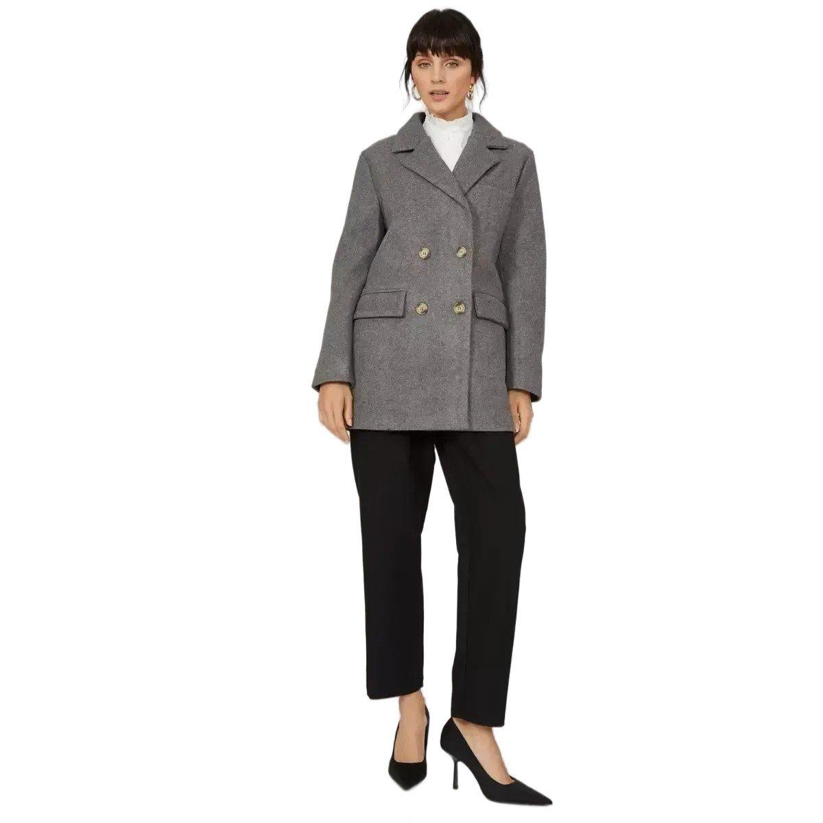 Image of Mantel Zweireihig Damen Grau S