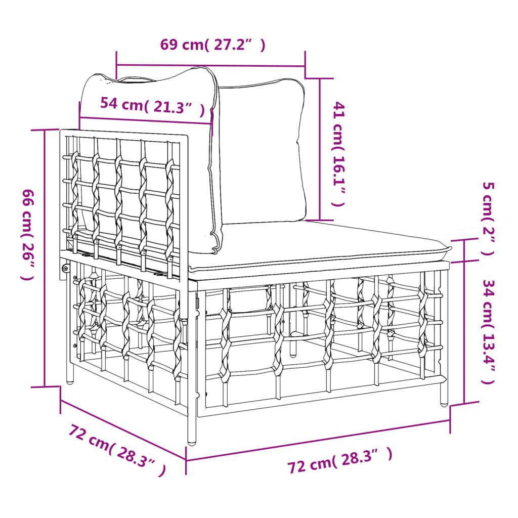 VidaXL Canapé d'angle de jardin rotin synthétique  